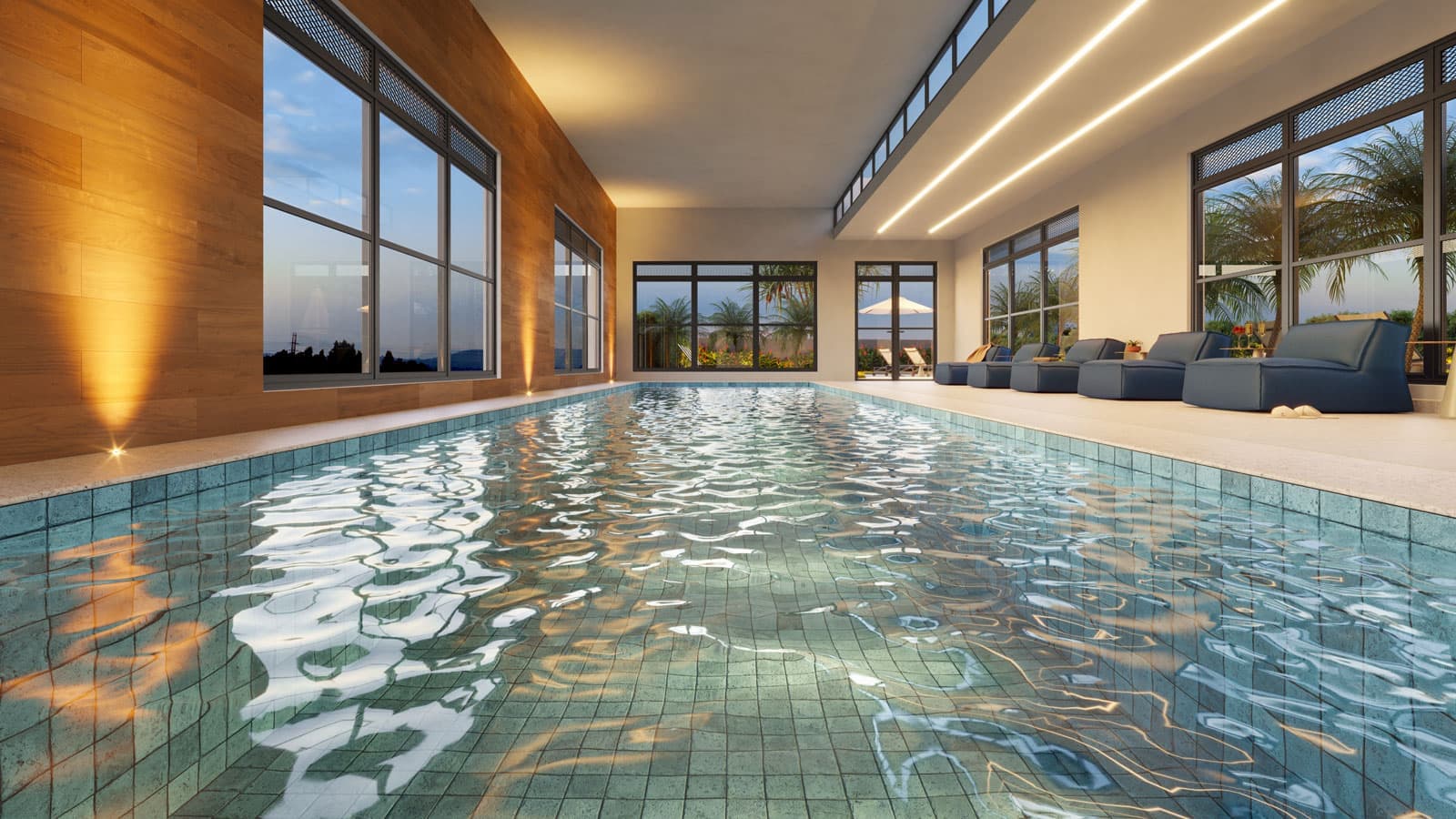 Piscina coberta aquecida