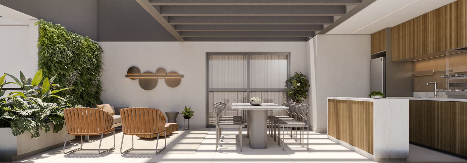 Terraço gourmet de apartamento duplex